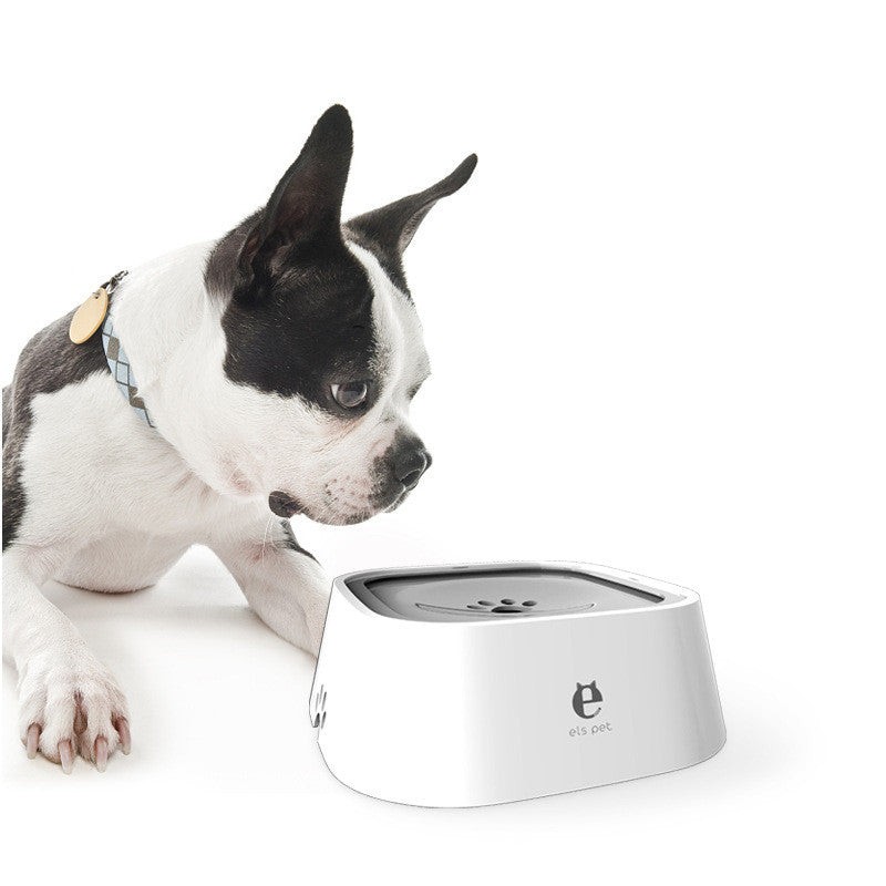 Anti-Overflow Pet Water Bowl – 1.5L Floating Slow Feeder for Dogs & Cats