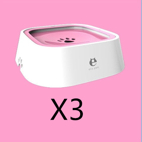 Anti-Overflow Pet Water Bowl – 1.5L Floating Slow Feeder for Dogs & Cats
