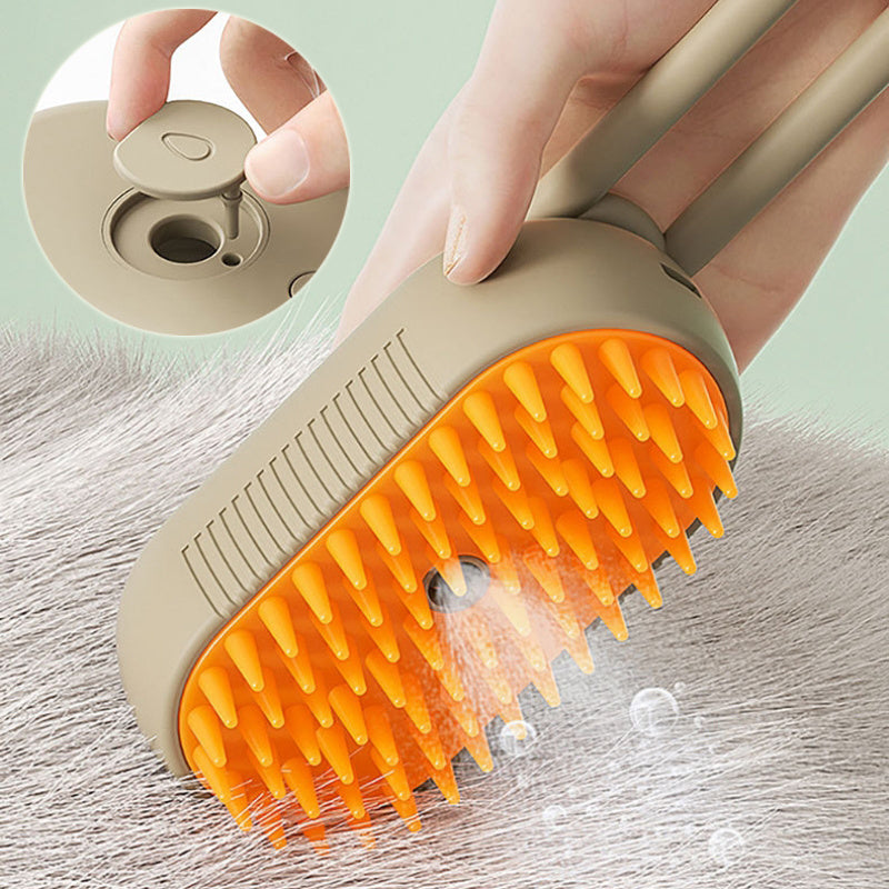 Electric Pet Steam Brush – 3-in-1 Grooming & Hair Remover
