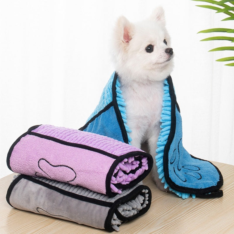 Super-Absorbent Microfiber Pet Bath Towel – Dog & Cat