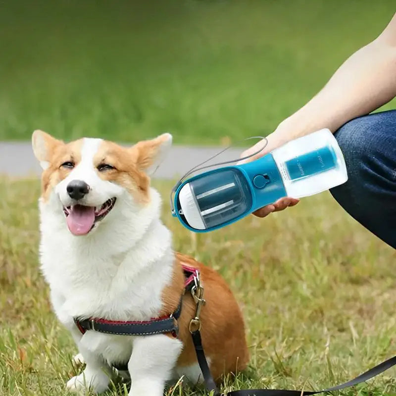ortable 3-in-1 Dog Water Bottle & Food Container