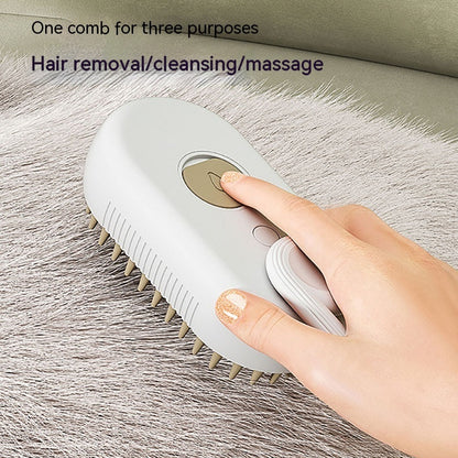 Electric Pet Steam Brush – 3-in-1 Grooming & Hair Remover
