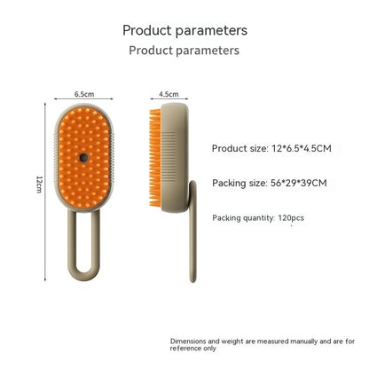 Electric Pet Steam Brush – 3-in-1 Grooming & Hair Remover