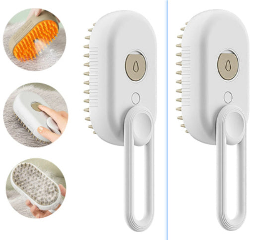 Electric Pet Steam Brush – 3-in-1 Grooming & Hair Remover